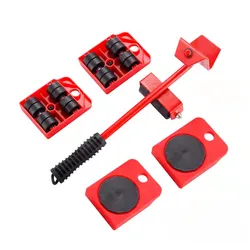 Heavy Furniture Moving Transport Roller Set Duty Lifter Transport Tool Pulley Furniture Mover Roller Wheel Bar Removal Lifting