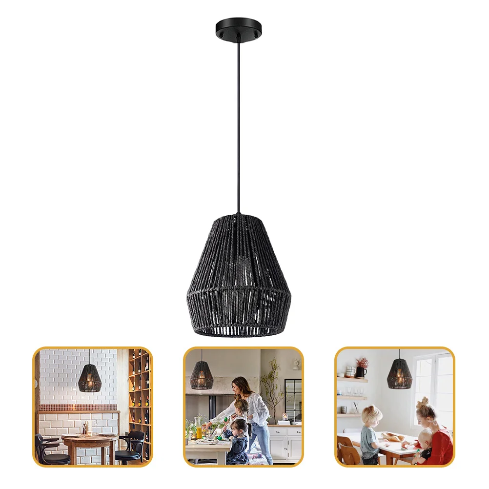 

Pendant Light Paper Rope Woven Lampshade Natural Atmosphere Hanging Kitchen Lights Modern Pendant Light Fixtures for Home Office