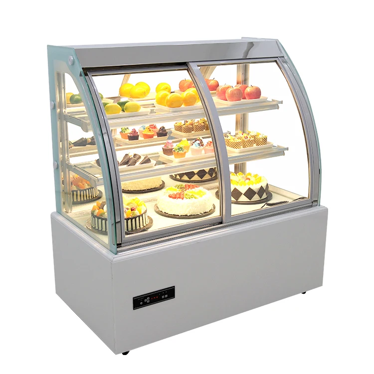 commercial refrigerator vegetable fruit cake display freezer