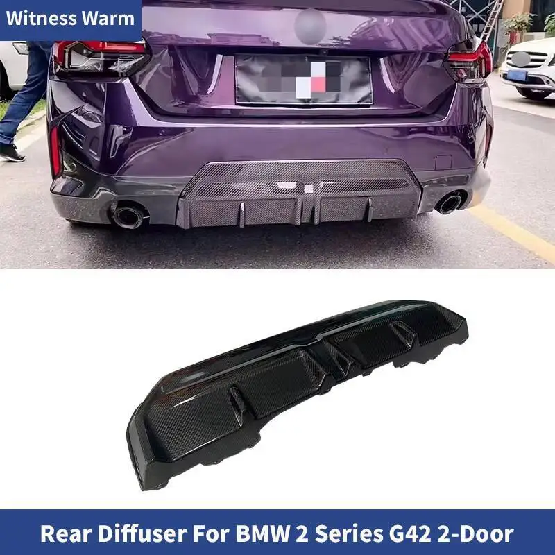 Diffuseur arrière de voiture en fibre de carbone pour BMW, protection de pare-chocs, Jules Spomicrophone, série 2 G42, MKampi 2 portes, 2021 +