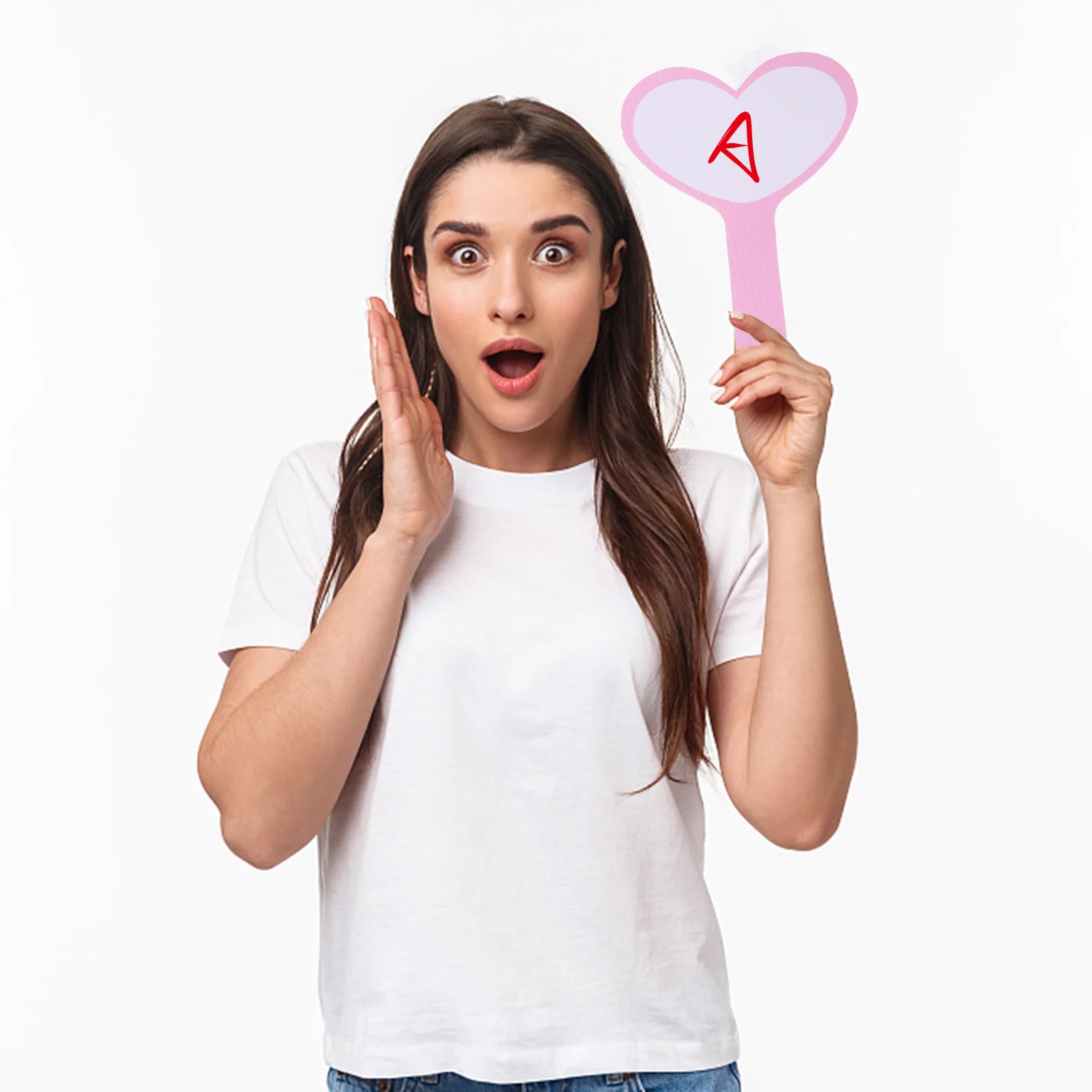 

2pcs Handheld Whiteboard Foams Material Single Side Write Scoreboard For Voting Dry Erase Answer Paddles Mini Whiteboards