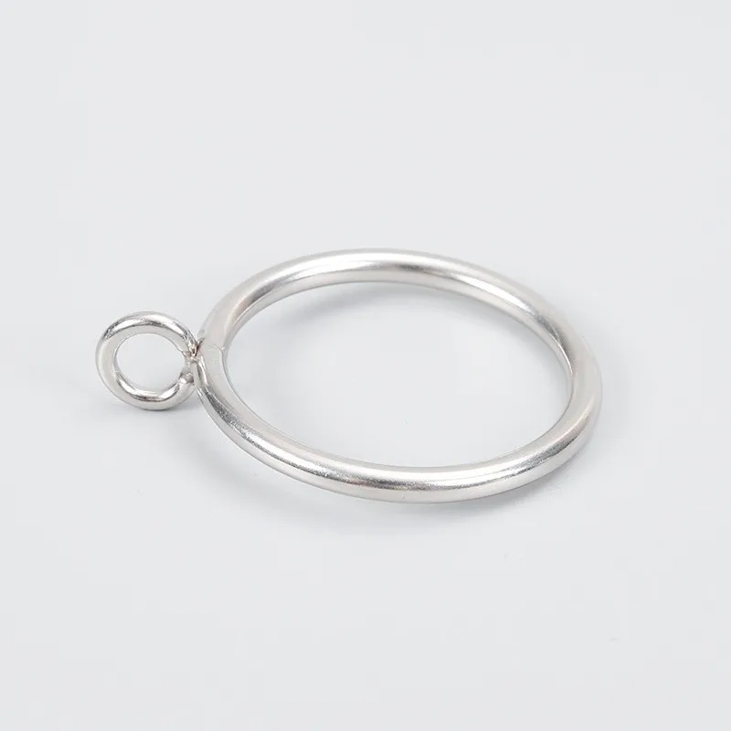 32 pcs 45mm Curtain Rings with Holes, Rust Resistant Finish, Living Room Window Curtain Bedroom Blackout Drapery, Silver