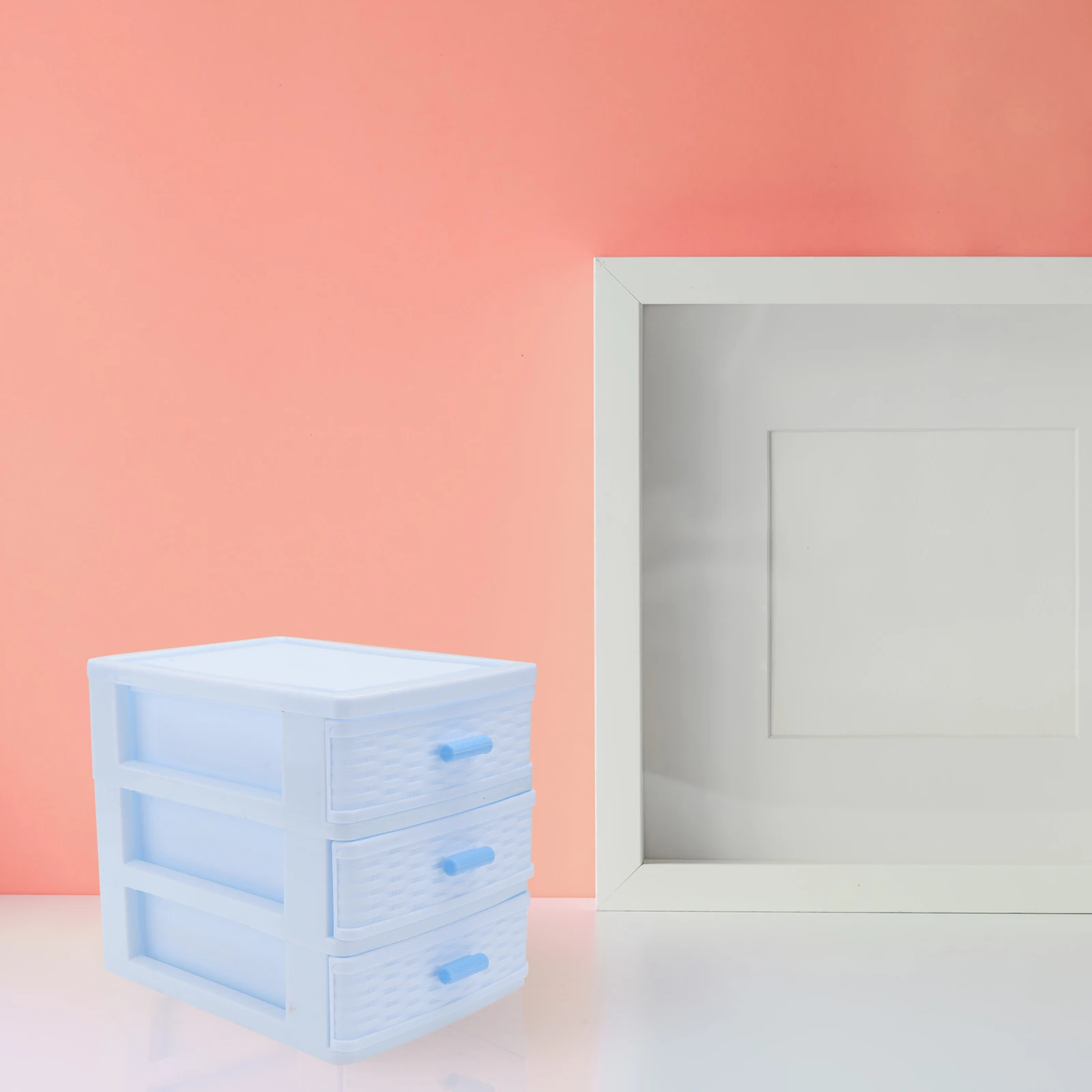 

1Pcs Drawer Type Storage Box Three-Layer Desktop Organizer for Cosmetics Lipstick Nail Polish Jewelry Makeup Stationery