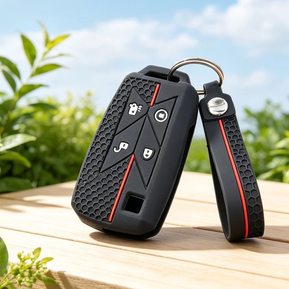 Honeycomb‑Grip Remote Key Cover With Keychain for Renault Pickup Truck Lorry Gama T C K Euro 4‑Button Ignition Fob