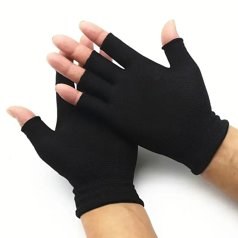 

5/3/1 Pairs Breathable Elastic Half-Finger Gloves for Outdoor Sports - Stretchy Fit for Cycling, Motorcycle, Fishing, Driving