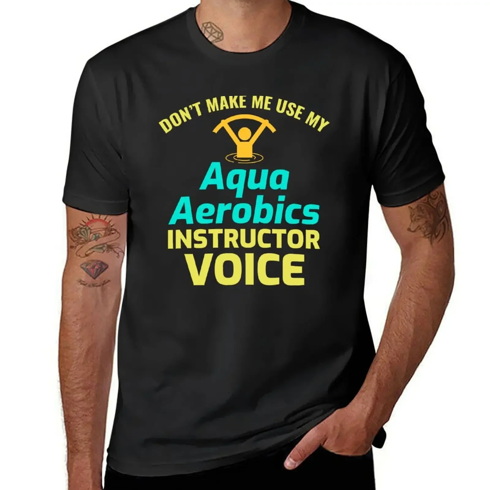 Water Aerobics Instructor Aquatic fitness Trainer T-Shirt cute clothes quick-drying mens clothing