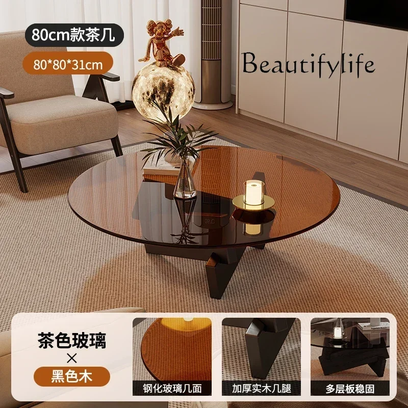 T الحد الأدنى طاولات القهوة لغرفة المعيشة تصميم ديكور طاولات القهوة الزجاجية الاكريليك أثاث Mesas De Centro Para Sala #5