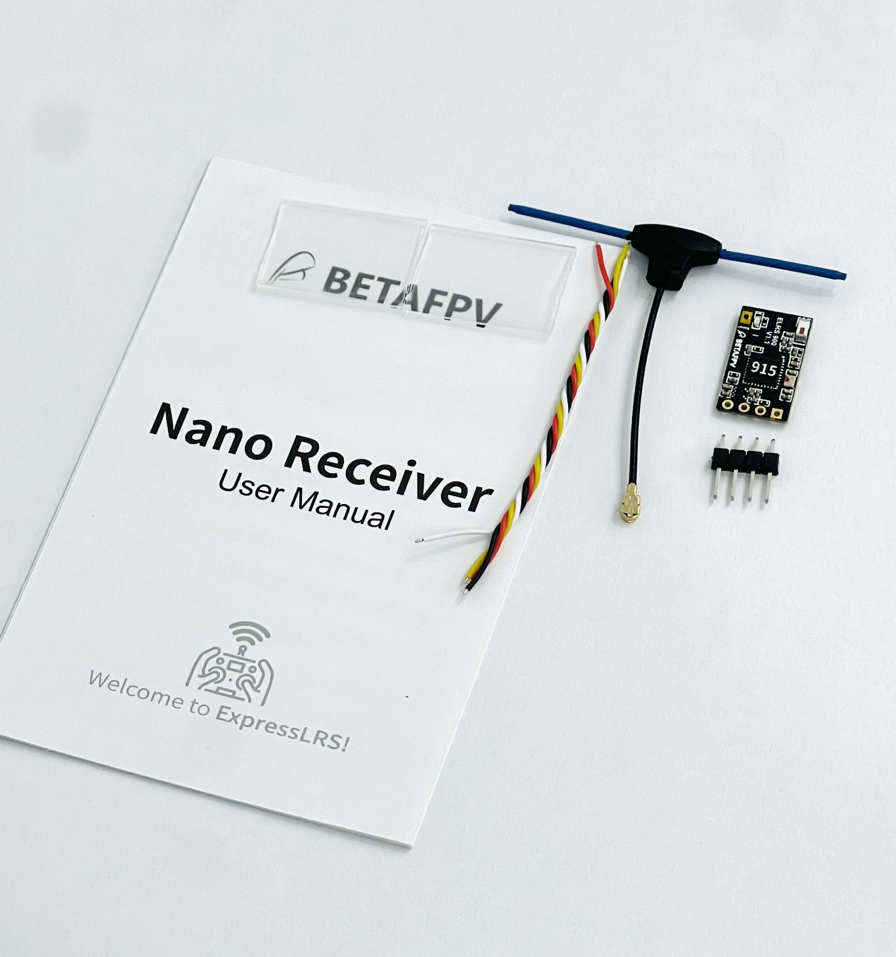 BETAFPV ELRS Nano Receiver ExpressLRS 2.4G / 915MHz Nano RX Long Range Receiver for FPV Long Range Racing Drone