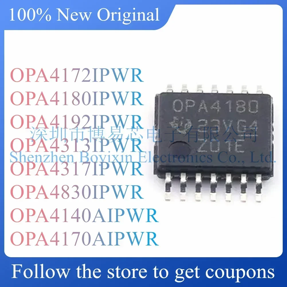 

NEW OPA4172IPWR OPA4180IPWR OPA4192IPWR OPA4313IPWR OPA4317IPWR OPA4830IPWR OPA4140AIPWR OPA4170AIPWR Original Product
