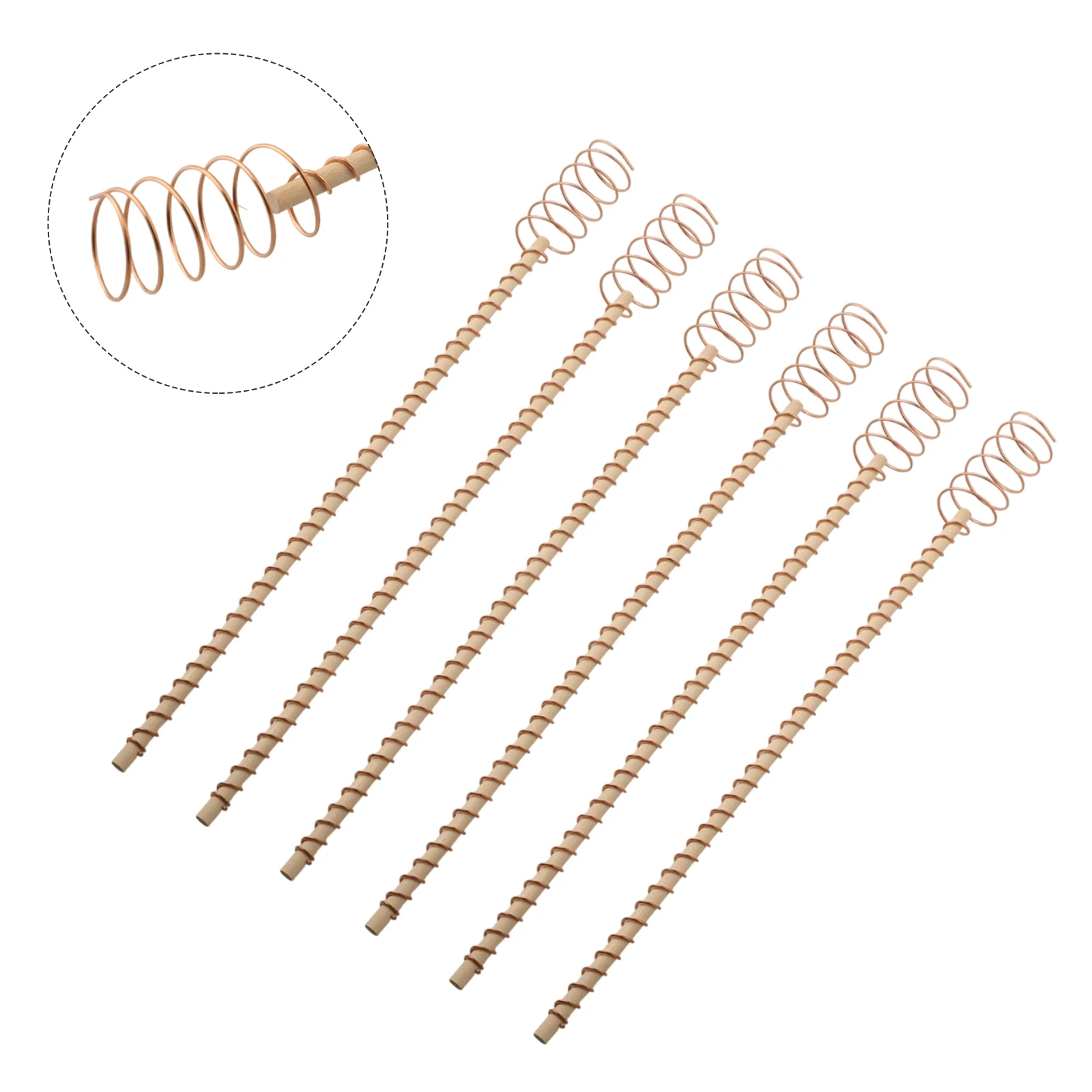 Copper Coil Plant Stake Antenna Set Easy To Use Multi-Purpose Save Resources Outdoor Planters Gardens Of All Sizes