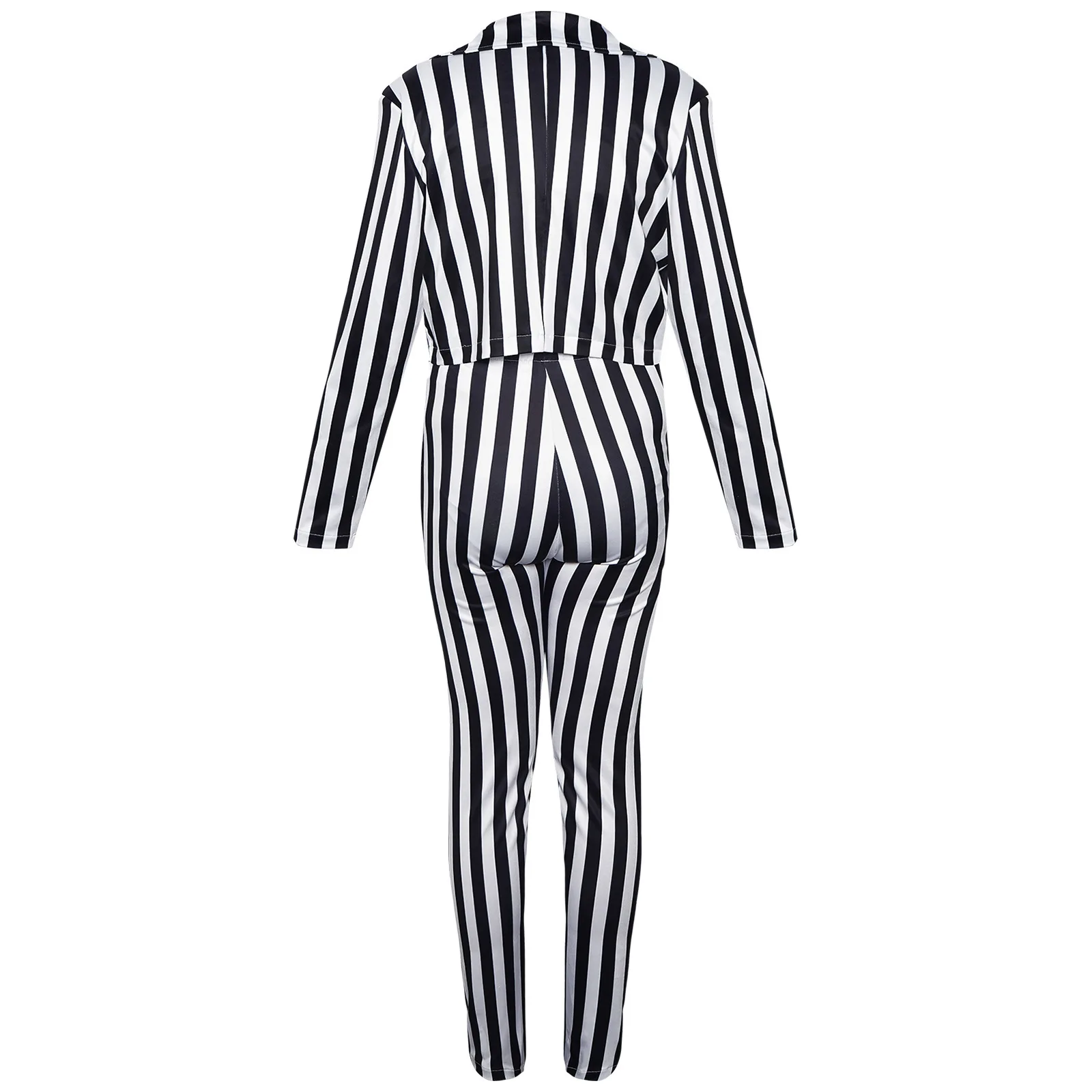 Abito da donna a strisce verticali cosplay loween nero bianco set di costumi per spettacoli teatrali tradizionali etnici cinesi