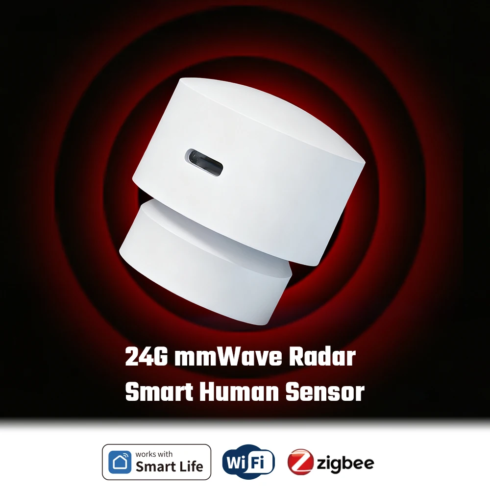 Tuya 24GHz mmWave Radar Human Presence Sensor Dynamic Static Detection App Monitoring Smart Home Automation Safety Scene Linkage