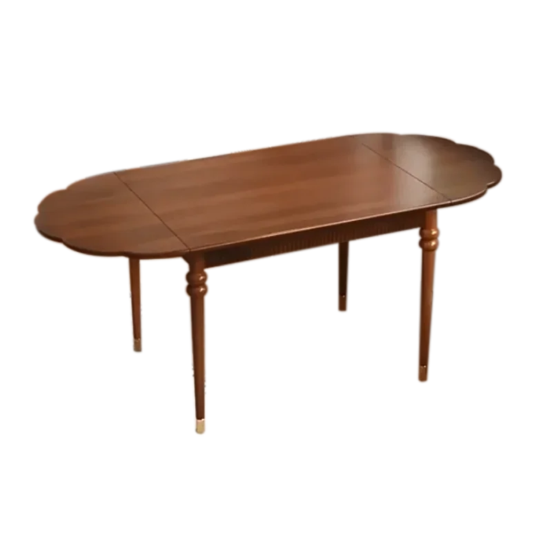 Wholesale Space Saving Furniture Solid Wood Vintage Wooden Extendable Oval Folding Dining Table