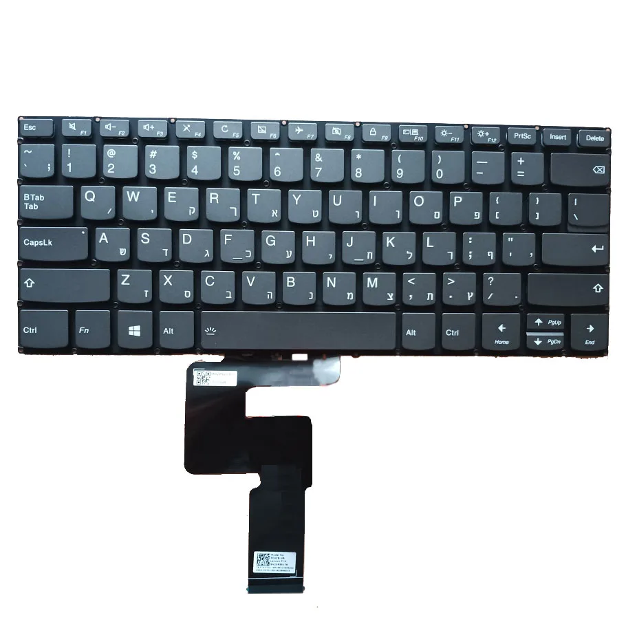 New Hebrew US For Lenovo V130-14IGM V130-14IKB V330-14ARR V330-14IKB V330-14ISK Laptop Keyboard Backlit