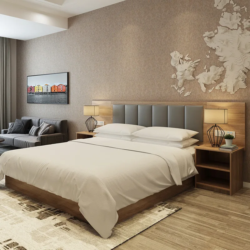 Factory Direct 2026 Top Set di mobili per camera d'albergo in legno dal design moderno personalizzato diretto in fabbrica