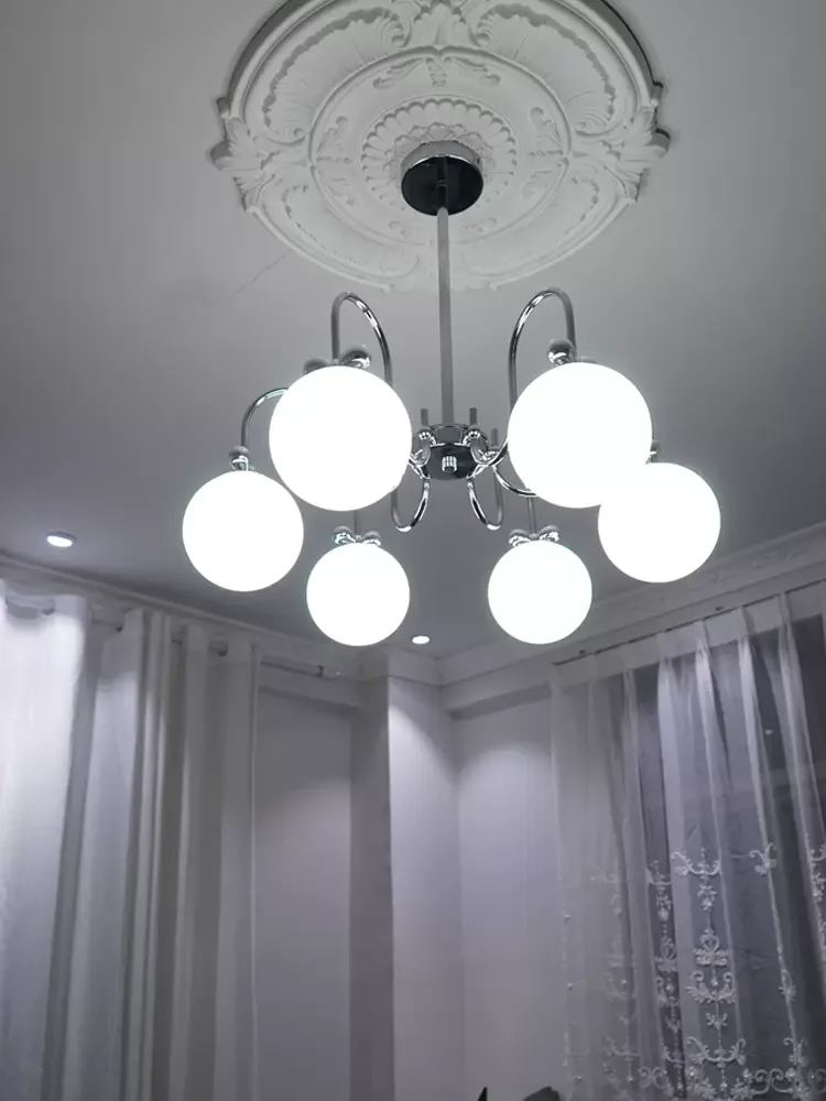 Nordic kroonluchter plafond glazen BAL hanglamp ledbean เวทมนต์โคมไฟ swoonkamer slaapkamer zilverhangen โคมไฟ luster