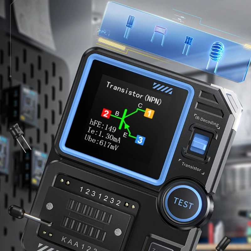 LCRP1 Transistor Tester Analyse With Intelligent AntiBurn Design And Data Export Functionality Replaceable Test Boards