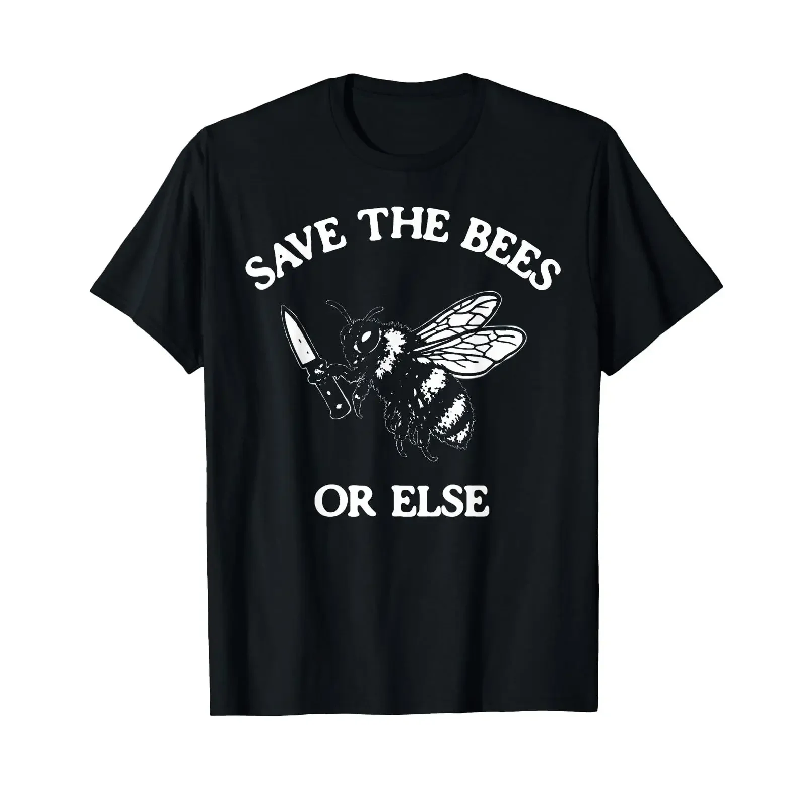 Save The Bees Or Else Vintage Bumblebee Lover Funny Meme Art T Shirt vintage Washed streetwear Comfortable Breathable