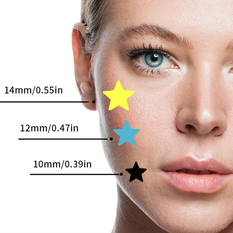 40 قطعة من ملصق علاج حب الشباب على شكل نجمة لطيفة، غطاء حب الشباب غير المرئي لإزالة رقعة البثور للعناية بالبشرة