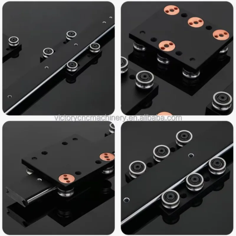 OSGB10UU-4 With Four Wheels Black Dual-Axis Slide Rail Block CNC Linear Guide Rail Motion and Block Bearing Wheel Bearing Block view 3