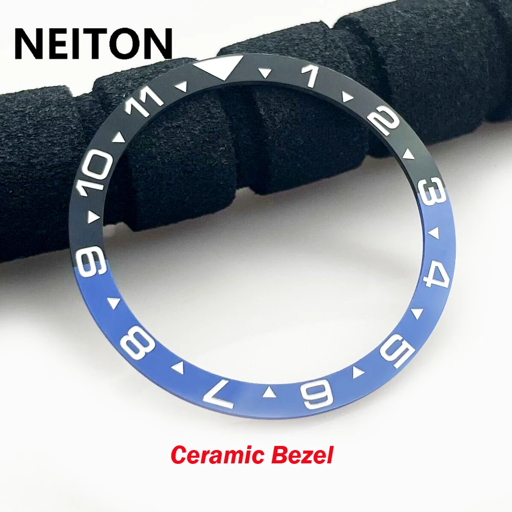 NEITON 38mm flat ceramic bezel fit SKX007 SKX009 stainless steel Bezel insert 38mm*31.5mm Watch Accessories Parts