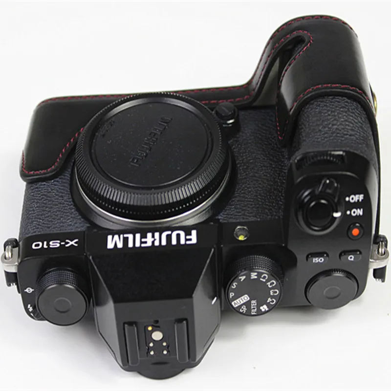 Pu Lederen Camera Case Tas Half Body Base Protector Voor Fujifilm X-S10 Fuji Xs10 Camera Shell Beschermende Opening Bodembedekking