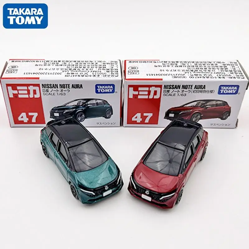

TAKARA TOMY Tomica Limited, винтажная литая под давлением модель автомобиля Nissan Note Aura, красная, белая коробка 47, коллекционная игрушка