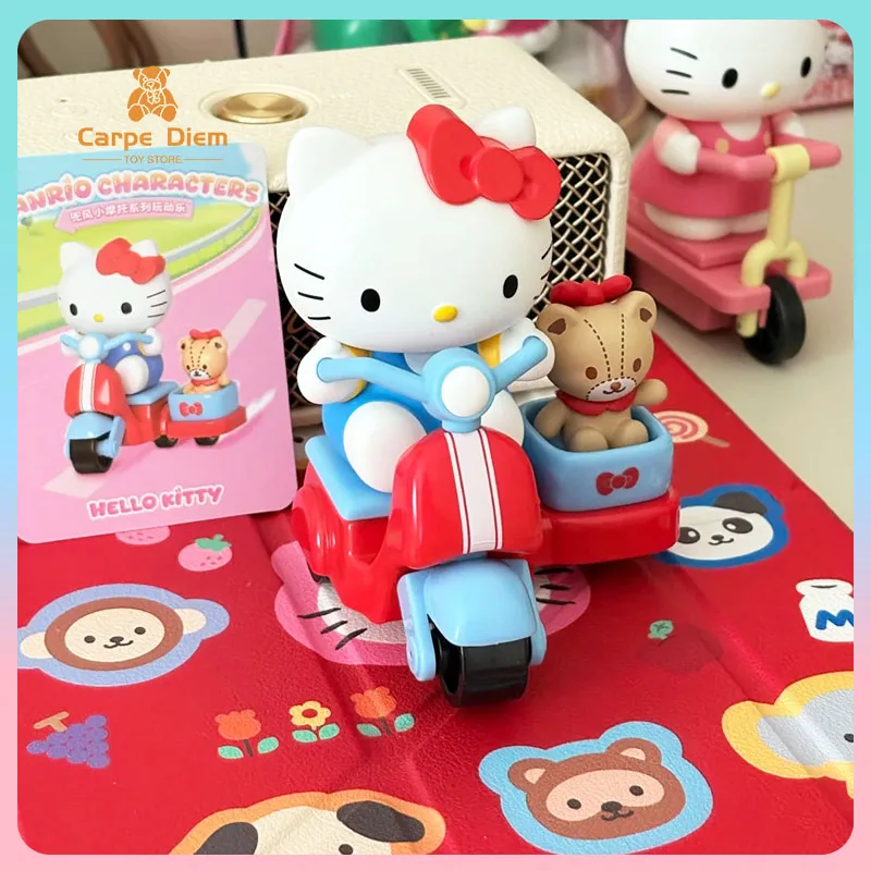 

Оригинальная слепая коробка Sanrio для верховой езды, маленькая мотоциклетная серия, загадочные коробки, модная Коллекционная модель, игрушки, кавайные куклы, подарок для девочки