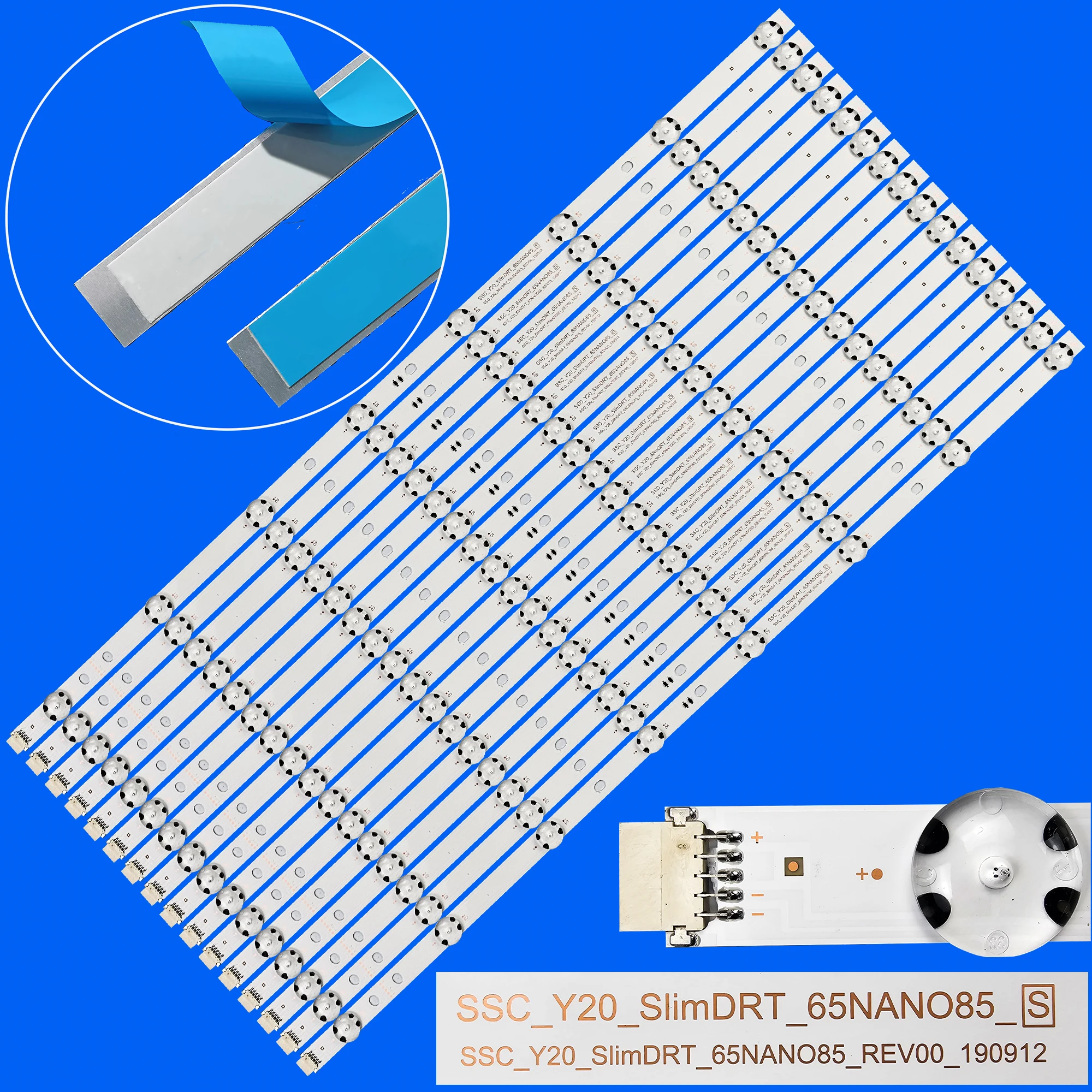 LED Backlight Strip For 65NANO90UNA 65NANO91ANA 65NANO90VNA 65NANO916 65NAN0916NA 65NANO91TNA SSC_Y20_SlimDRT_65NANO85_S