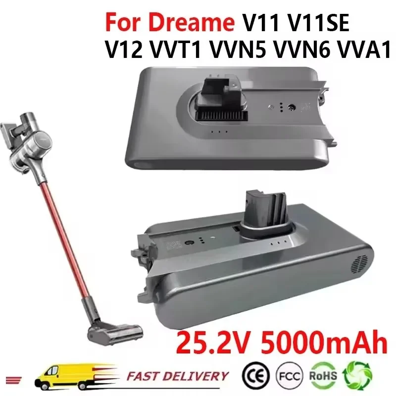 

Оригинальный сменный аккумулятор для Dreame V11 V11SE V12 VVT1 VVN6 VVA1, беспроводной пылесос 18650, аккумулятор