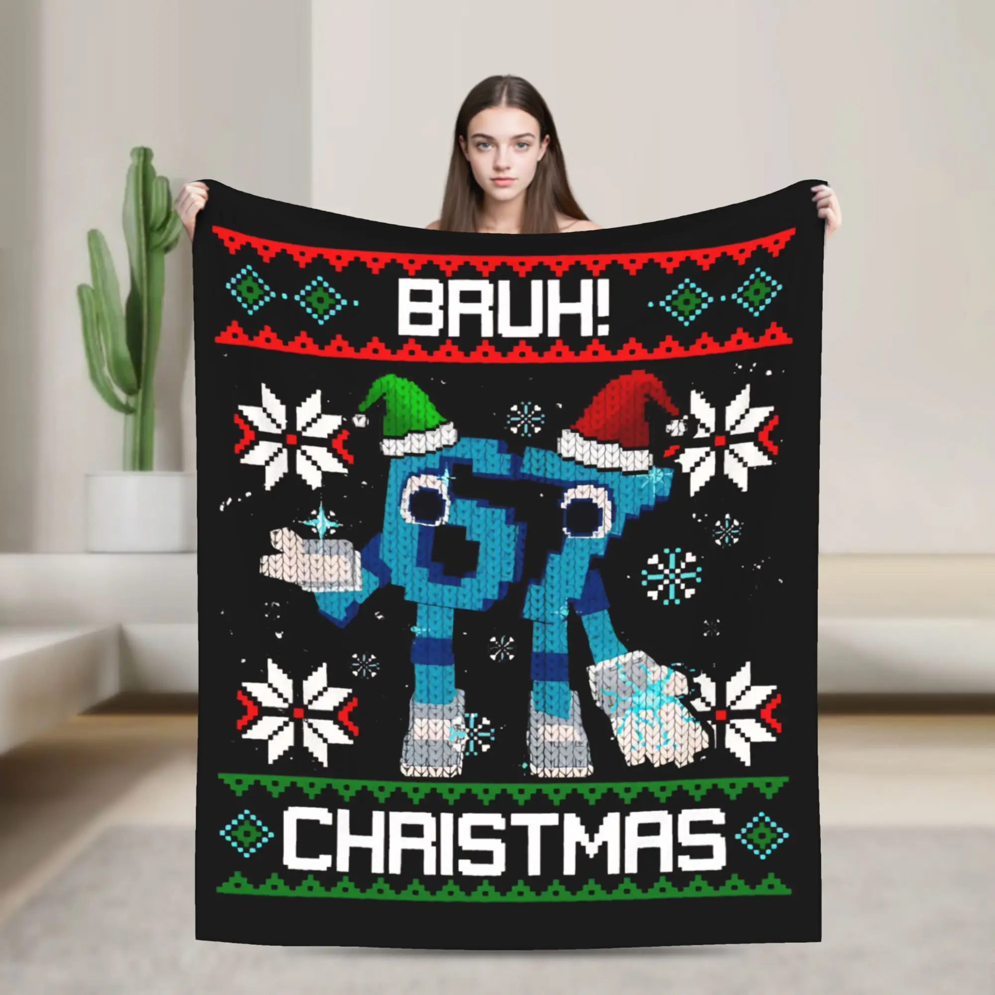 

Bruh 67 Six Seven 6-7 Christmas Italian Brainrot Blanket Fleece Autumn/Winter Soft Throw Blanket for Home Travel Rug Piece