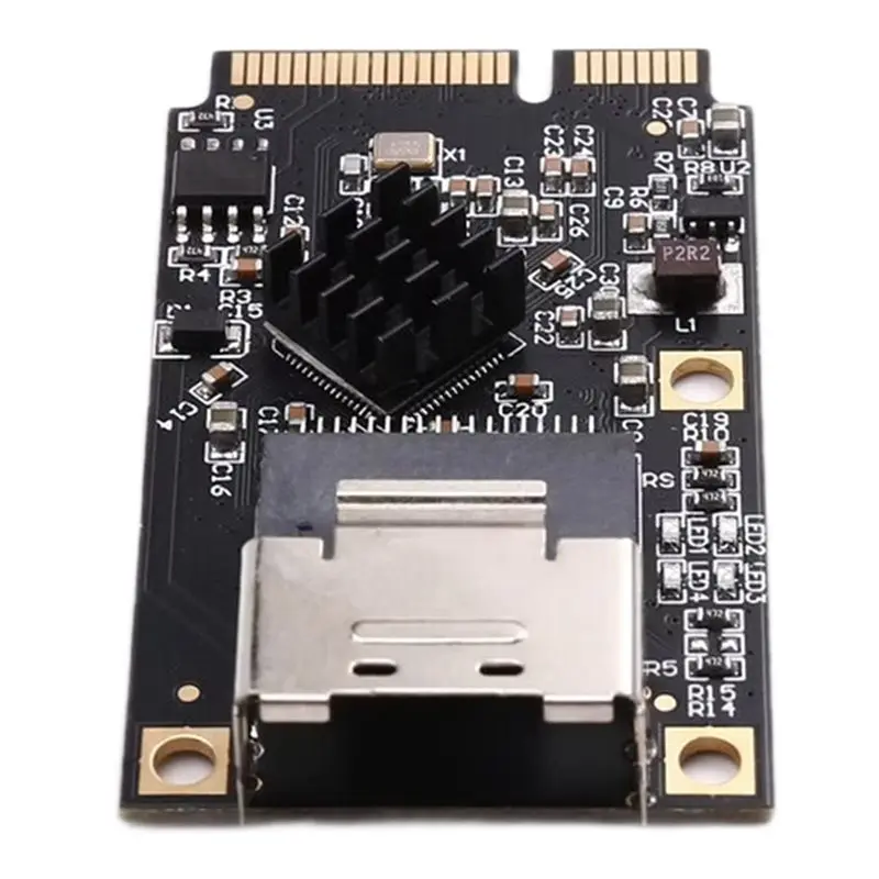X64A-Mini Pcie Expansion Card For SATA SFF-8087 Expansion Card 4-Port 6Gbps Expansion Card For MINI Pcie Wifi ASM1064 Chip