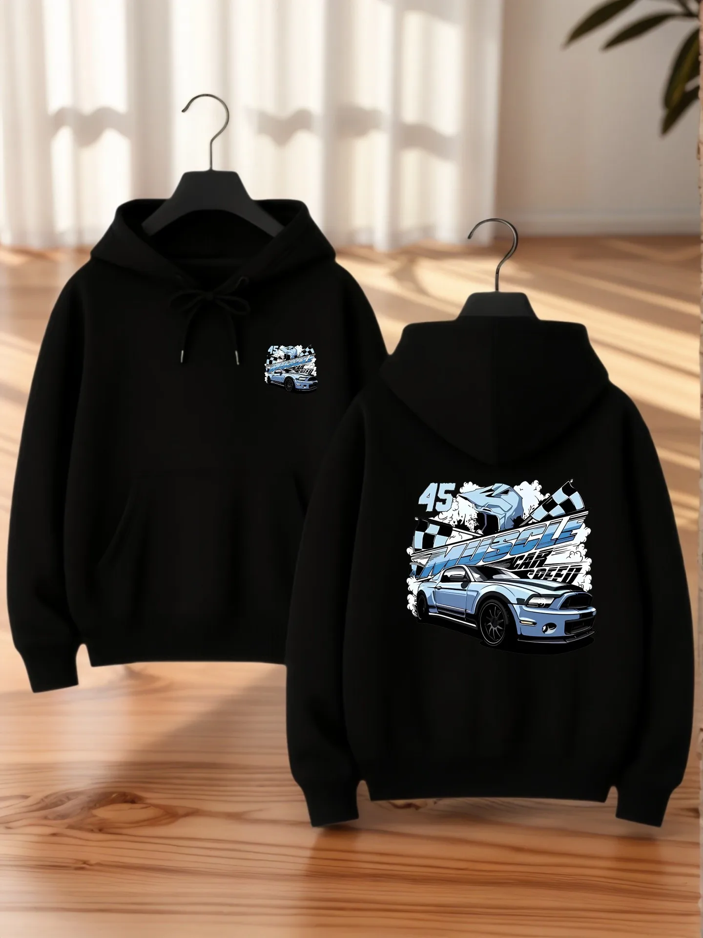 هوديي برسومات، طباعة جرافيك عتيقة، نمط ملابس الشارع، قماش ناعم، ملابس يومية غير رسمية، للشباب #1