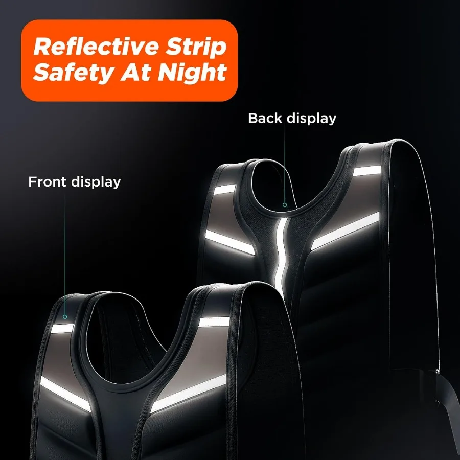 سترة وزن قابلة للتعديل للرجال والنساء مع خطوط عاكسة 10LB 15LB 20LB 13LB22LB لتدريبات القوة والجري واللياقة البدنية