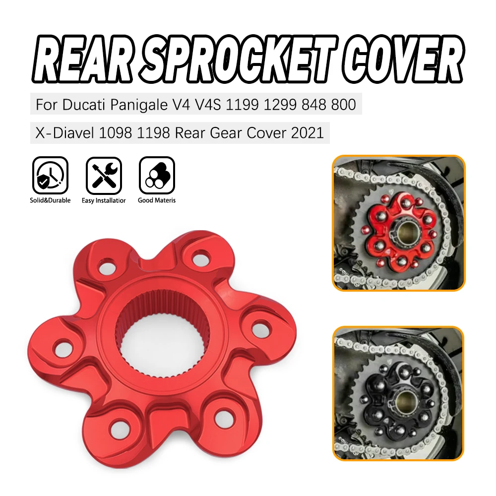 

Motorcycle Rear Sprocket Cover High Quality For Ducati Panigale V4 V4S 1199 1299 848 800 X-Diavel 1098 1198 Rear Gear Cover 2021