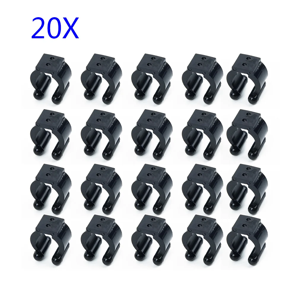 20PCS Portable Fishing Rod Clip Club Pole Storage Rack Clamps Holder Plastic Fishing Rod Pole Storage Rack Clamps Holder Parts 