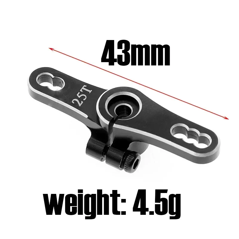 Aluminum Servo Horn 25T Steering Arms Double Head Replacement for Futaba Savox Servo HSP HD Xcore Remote Control Car