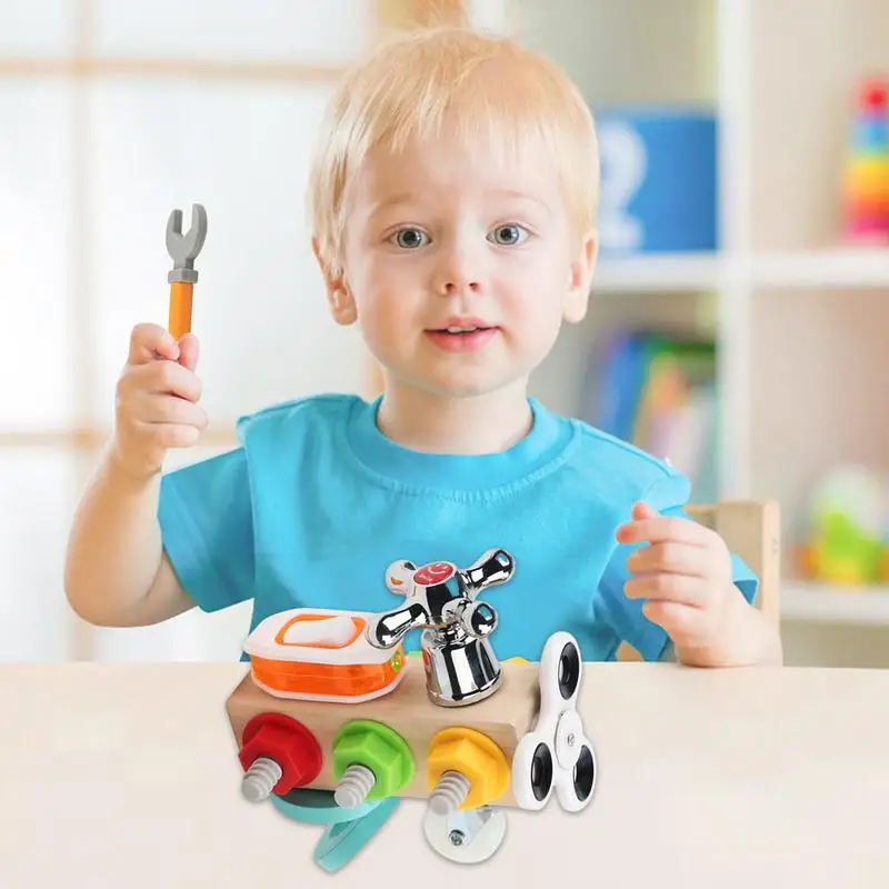 Planche de cube occupée Montessori pour enfants, jouets pour enfants, préhension à la main, entraînement AV, jouets d'apprentissage de verrouillage, cadeaux pour tout-petits