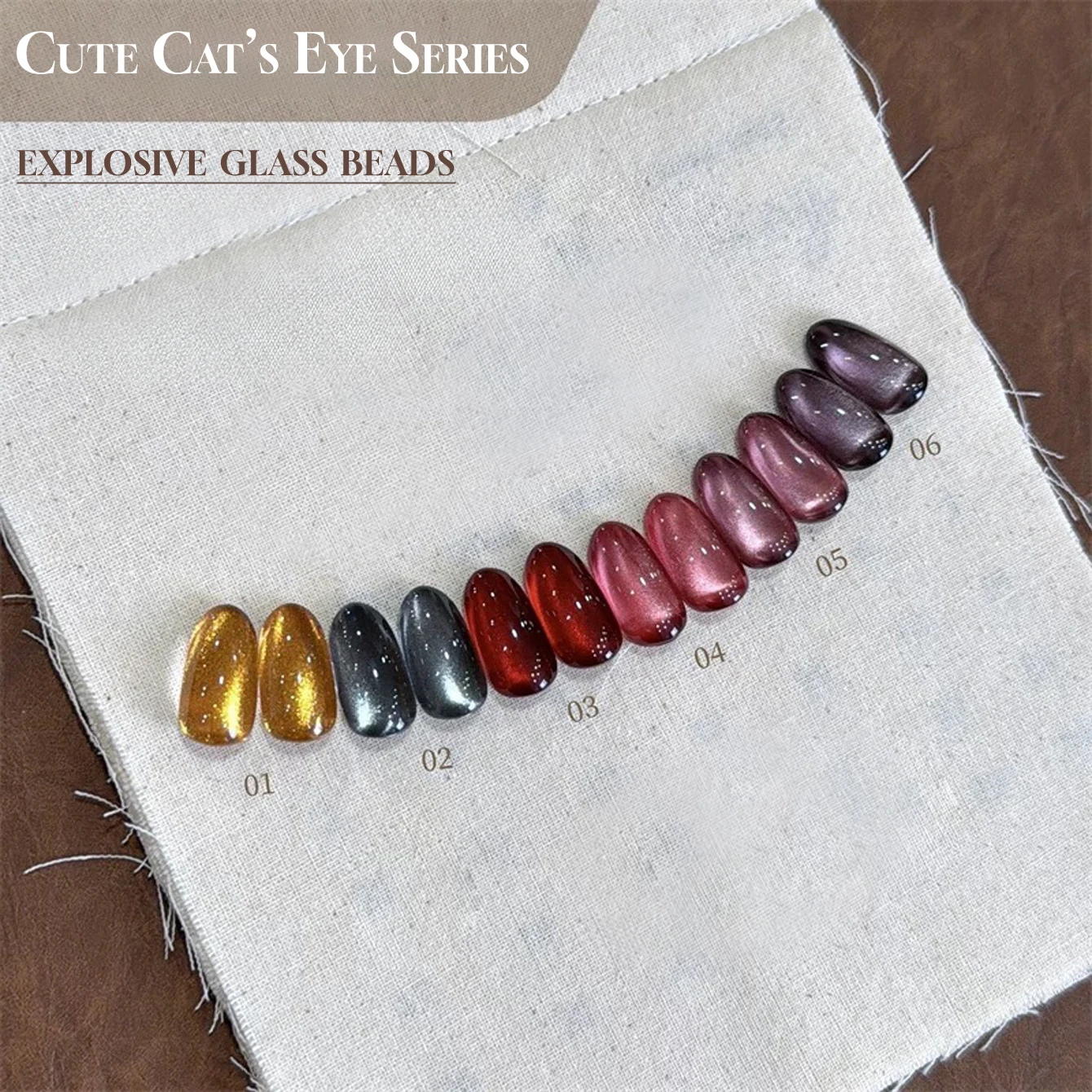 MIANEL 12ML Cat Eye Gel Nail Polish with Ice Transparent Glass Beads Japanese Style Popular Top Selling Clear Nail Polish 2025