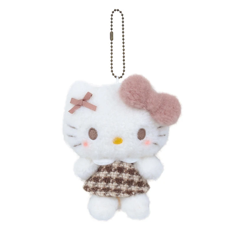 12cm Sanrio Plush Stuffed Toys Cartoon Anime Figure Kuromi My Melody Cinnamoroll Cute Dolls Keychain Pendant Baby Birthday Gifts