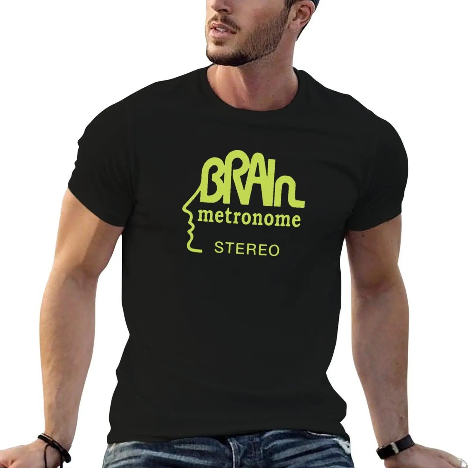 

Brain Records Krautrock Lime T-Shirt quick-drying tees plus size tops Aesthetic clothing men t shirt