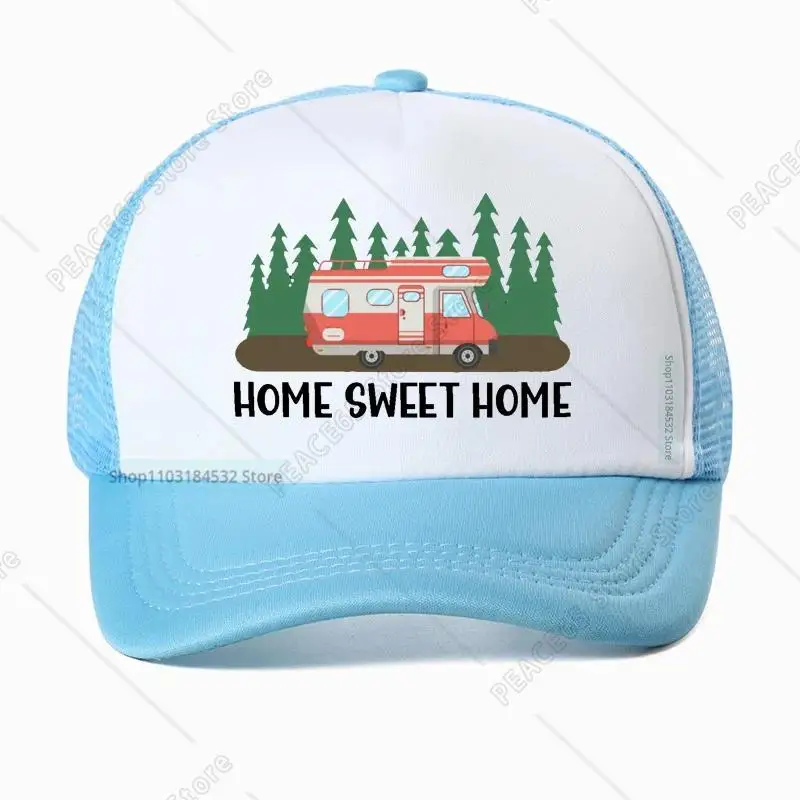 

Motorhome RV Camping Camper Home Sweet Baseball Cap Outdoor Travel Adventure Dad hat Summer Unisex Mesh Visor Outdoor Sun Hats