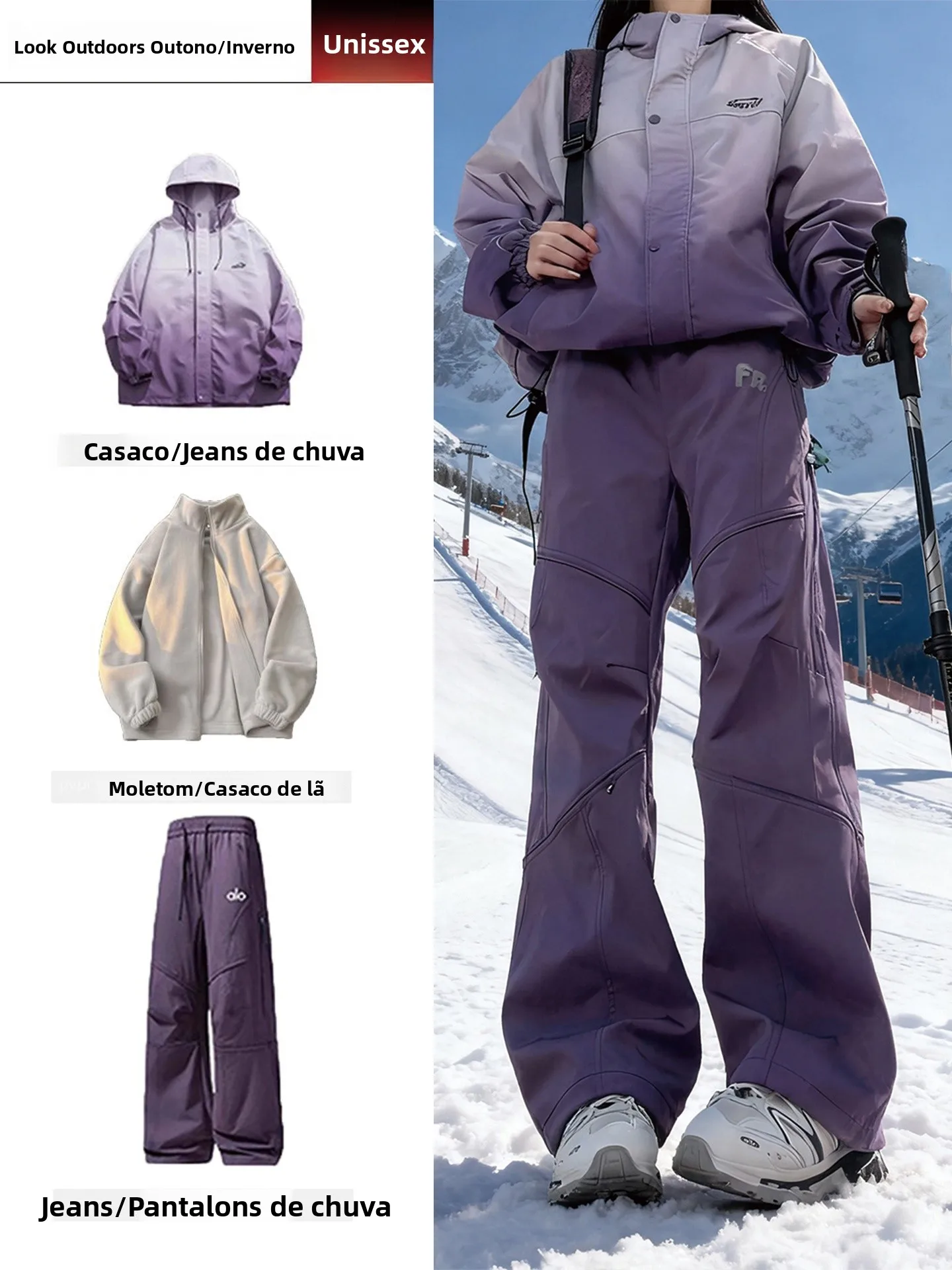 メンズウィンタースポーツフリース裏地付きシェルパンツアウトドアスノースキーセット3つのアンチワークウェア登山ズボン