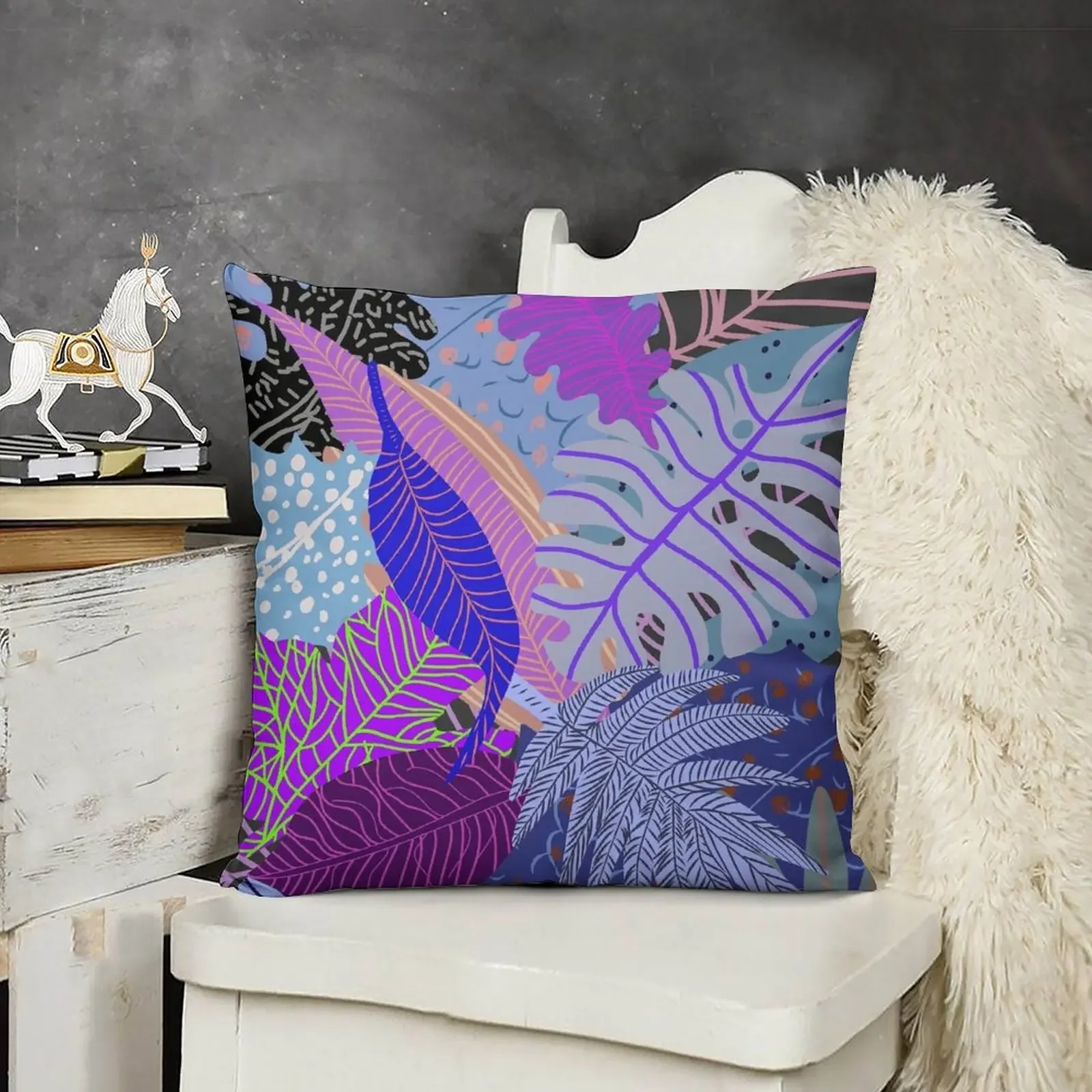 

Ultraviolet Fade Nature Leaves Throw Pillow Christmas Pillow Covers Pillows Aesthetic pillow