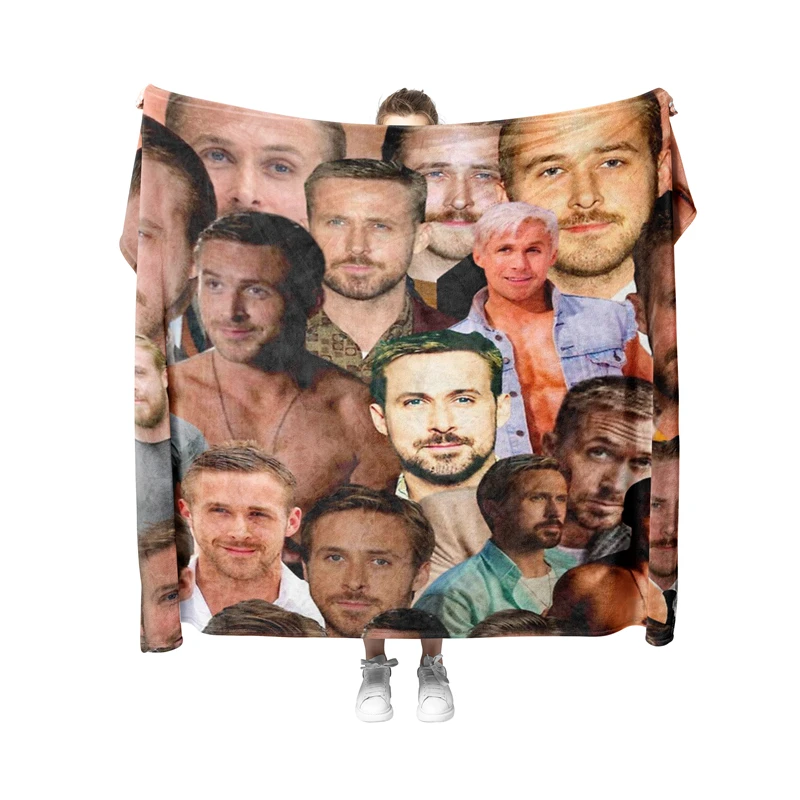 Aertemisi Ryan Gosling Photo Collage Pet Blanket for Small Medium Large Dog Cat Puppy Kitten Couch Sofa Bed Decor