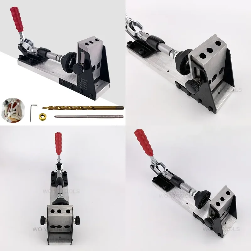 New Woodworking Oblique Hole Positioner Open Hole Drilling Machine Pocket Hole Jig for Hard Wood