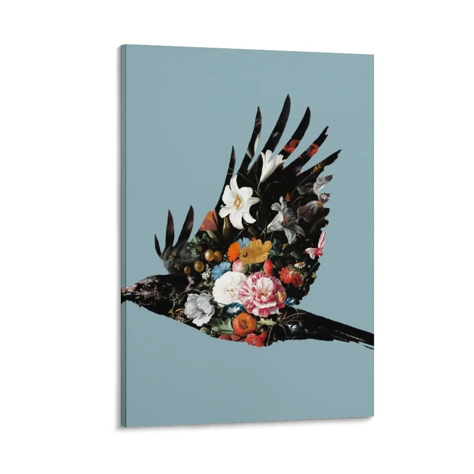 

Huginn - Digital Collage Canvas Painting posters for room art