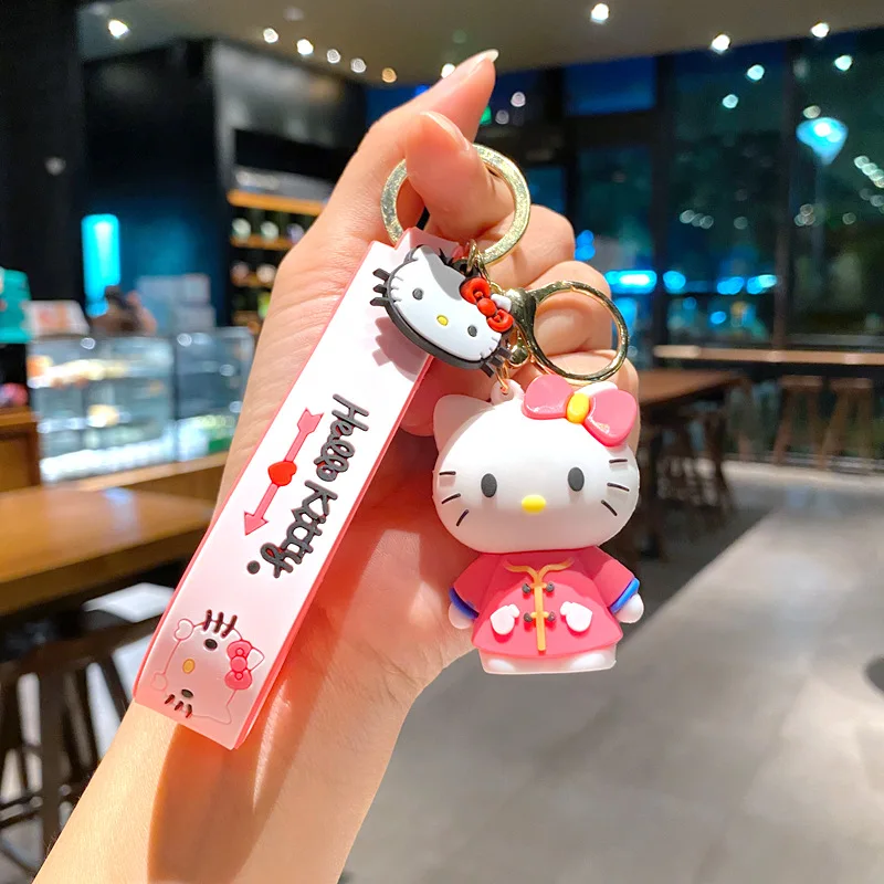 Sanrio figura de Anime Hello Kitty Ángel gato muñeca Kawaii pastel habitación decoración decorativa juguetes de Navidad regalos para niñas niños juguete