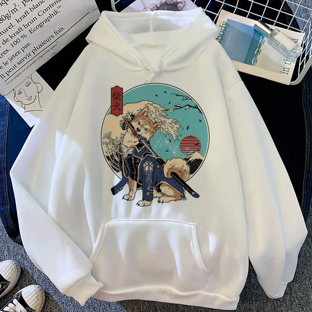 

Shiba Inu hoodie funny trendy patterned soft fabric elegant comic girl pullover printed design comfortable athleisure elegant