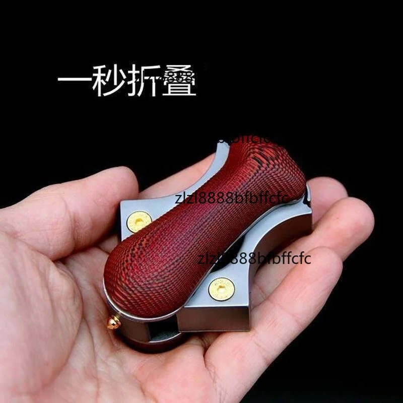 Suitable for folding titanium alloy quick pressing clip outdoor handle precision flat leather